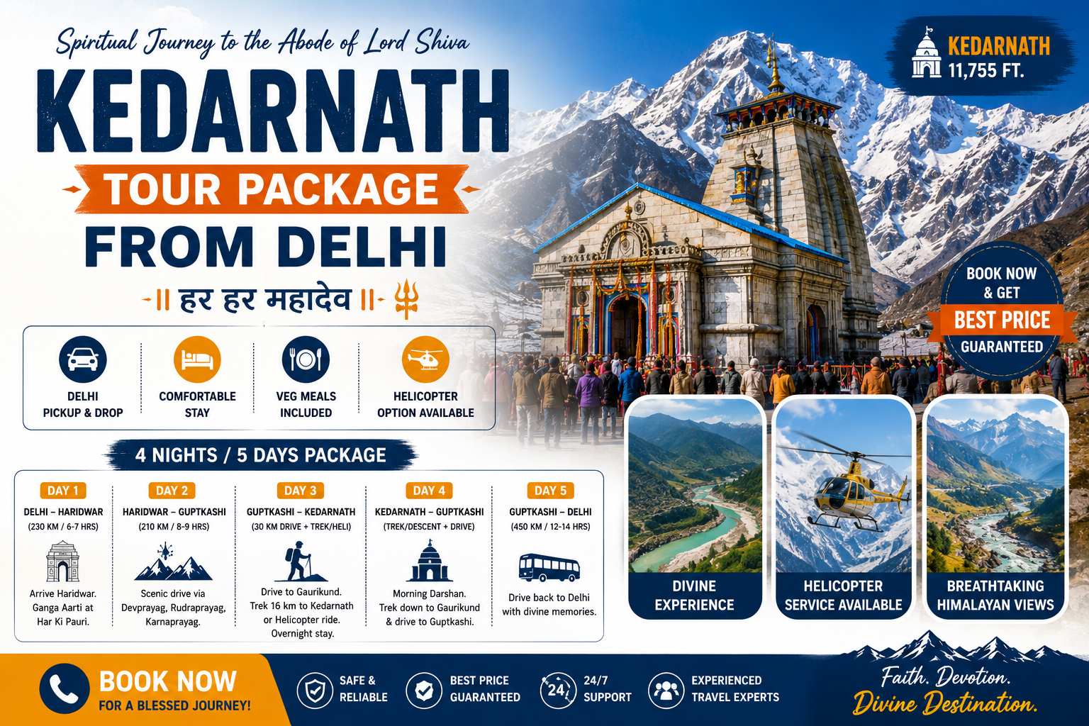 Kedarnath Tour Package From Delhi
